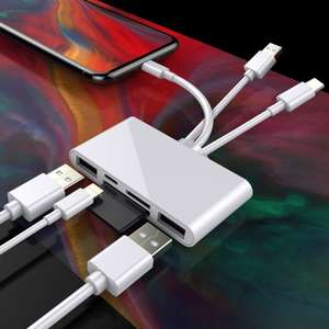 Lecteur de Cartes Mémoire 4-en-1 USB Type-C Double Connecteur 8 Broches SD TF PD OTG – Vente en Gros à Prix Abordable - Product Image 4