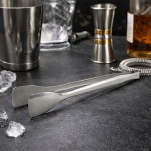 Pinces à glace professionnelles pour bar, en acier inoxydable, design élégant, prise en main sécurisée pour les glaçons, les cocktails, les fêtes, l'utilisation à domicile - Product Image 2