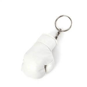 Porte-clés promotionnel de mini gant de boxe en acier inoxydable et cuir PU-Impression personnalisée de couleur et de logo - Product Image 4
