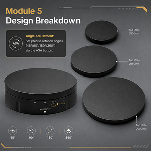 Présentoir Électrique Rotatif à LED, Support de Présentation Motorisé à 360°, Présentoir de Produits USB 5V pour Bijoux et Montres - Product Image 6