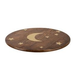 Plateau tournant en bois de haute qualité, design rond moderne, pour utilisation sur table et organisateur d'épices - Product Image 2