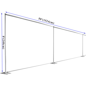 Ống và treo lên phòng tường Divider Kit (tạm thời tường 50ft rộng) nhôm màn hình thiết kế phòng màn hình trong nhà gấp phân vùng - Product Image 3