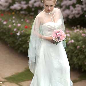 Bridella VG50-W Pearl & Mesh Shawl White Soft Drape Warm <b>Wrap</b> <b>for</b> <b>Weddings</b> PROMS & Formal Events - Product Image 6