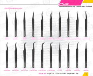 Fabricant de pinces à cils personnalisées avec logo, pinces à cils professionnelles à 45 degrés, antistatiques, vente en gros, approvisionnement en vrac - Product Image 6