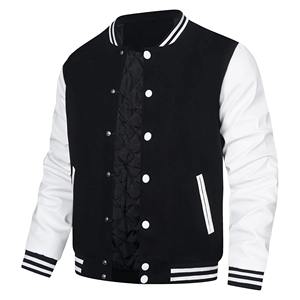 College Baseball Varsity <b>Jacket</b> for <b>Men</b> Thin Stand Collar Custom Front Logo Printing Quilted Winter Wear - Product Image 2