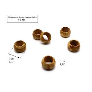 แหวนผ้าเช็ดปากไม้สำหรับใส่ในห้องครัวร้านอาหารบ้าน - Product Image 4