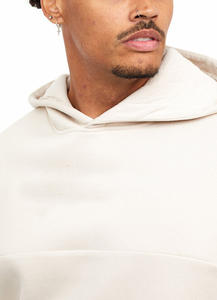 Jersey de color sólido, Sudadera con capucha de 320g, jersey liso de algodón polar, estilo de gran tamaño, capa cálida, Etiqueta Privada, tasa de fábrica - Product Image 3