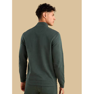 Sweat-shirt interlock demi-zip pour homme, lavé aux enzymes, avec poche kangourou, étiquette personnalisée, sérigraphie, broderie 3D, respirant, 100% coton - Product Image 5