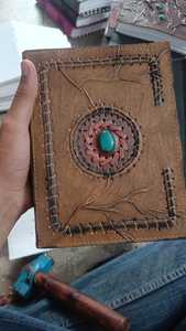 วารสารหนังสไตล์วินเทจทำจากหินอาเกตแท้เหมาะสำหรับใช้เป็นของขวัญและของใช้ส่วนตัว - Product Image 5