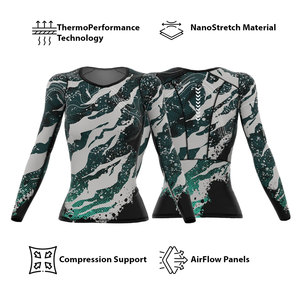 Haut d'entraînement à manches longues sur mesure pour femmes Chemise athlétique évacuant l'humidité pour la gym et la course à pied - Product Image 5