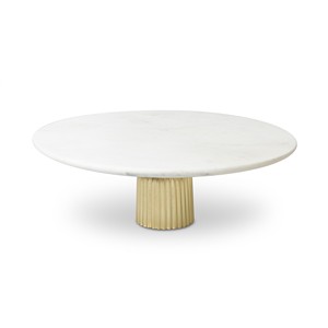 ขาตั้งโลหะสีทองแฟนซีพร้อมหินอ่อนวางกลางโต๊ะสำหรับปาร์ตี้เค้กชุดตกแต่งเค้กเครื่องมือสำหรับเค้ก - Product Image 1