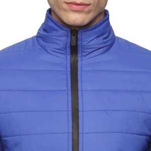 Veste matelassée respirante et douce avec fermeture éclair personnalisée, impression de lettres sur le devant, tissu en toile lavé et teint, vente chaude - Product Image 5