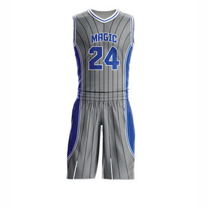 Maillot de basket-ball pour jeunes sublimé par teinture et uniforme court propre ensemble de couleurs pour hommes ou femmes - Product Image 1