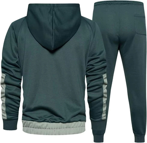 Sweat-shirts et pantalons de survêtement personnalisés pour hommes, ensembles de 2 pièces, vestes à fermeture éclair - Product Image 6