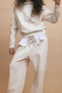 Filles tendance Logo personnalisé OEM femmes polaire col rond sweat à capuche poids lourd coupe ample doux surdimensionné pull-over sweatshirts - Product Image 2