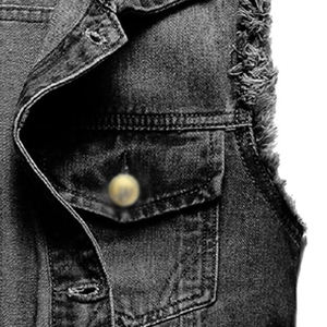 Nuevo chaleco vaquero de alta calidad para hombre, chaleco de motociclista y Moto, ropa ajustada para hombre, chaleco vaquero informal sin mangas - Product Image 3
