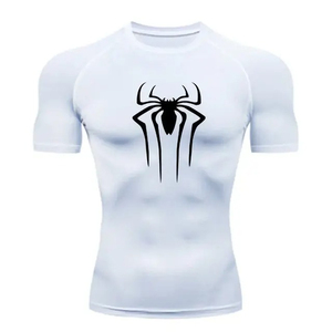 Camiseta de manga larga Rashguard Sun 100% poliéster compresión Rashguard gimnasio camisas hombres medias entrenamiento Rash Guard camisa roja - Product Image 6