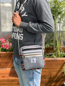 Sac à main à bandoulière en chanvre pour femmes élégantes sacs à provisions multi-usages vintage sacs à bandoulière durables en coton de jute - Product Image 3