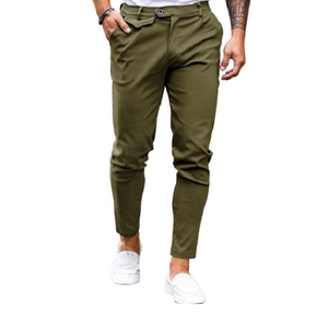 Pantalon Chino droit pour hommes de haute qualité confortable coupe ajustée Stretch décontracté affaires Spandex matériel haute toile respirante - Product Image 6