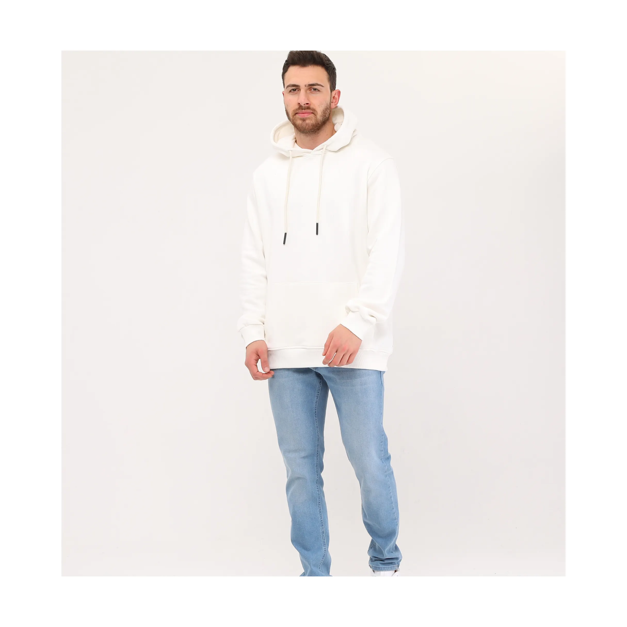 Özel erkekler düzenli hoodies ve tişörtü rahat erkek hoodies ve tişörtü kazak kırpılmış boy hoodies