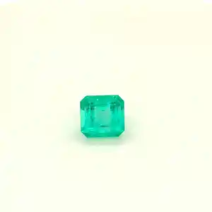 GRS Certified Natural Pastel Green Emerald Stone Faceted Square Cut Rare Gemstones Supplier at Wholesale Dealer Price