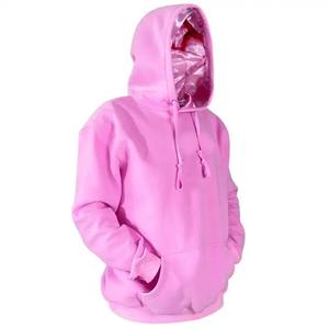 Sweats à capuche doublés de soie en gros, avec logo personnalisé brodé, streetwear, appliqué délavé, sweat à capuche surdimensionné pour femmes - Product Image 2