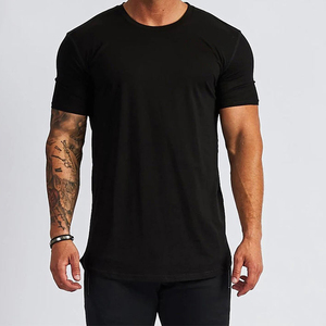 Nueva Camiseta Larga Ajustada para Hombre 2025, Camisetas Largas Ajustadas de Algodón para Hombre, Dobladillo Curvo Más Largo, Ropa Casual para Gimnasio y Musculación - Product Image 2
