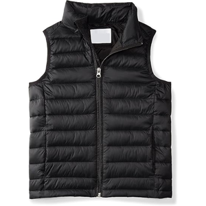 Men's Custom <b>Lightweight</b> Winter Canvas Stand Collar High Quality Puffer Breathable Windproof Front Outer Wear Casual Warm <b>Gilet</b> - Product Image 1
