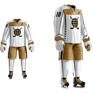 Wholesale Best Quality New Style Sublimated Breathable 100% Polyester Sports Ice Hockey Uniform Fully Customized - Product Image 5
