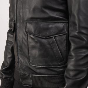 Veste d'hiver pour homme en cuir d'agneau 100% véritable, sur mesure, coupe ajustée, moto, décontractée, haute qualité, veste plus pour homme - Product Image 6