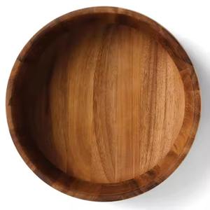 Tazón de Madera Natural Hecho a Mano, Plato para Servir, Decoración Rústica para Mesa de Cocina, Exhibición de Alimentos y Decoración del Hogar - Product Image 3
