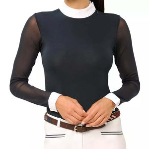 Ropa ecuestre de mujer OEM de alta calidad, camiseta de competición de equitación con estampado de logotipo personalizado, pantalones deportivos - Product Image 6