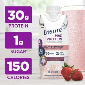 Batido de Proteínas Ensure Max |   Crema de Fresa, Botella de 11 fl oz, Paquete de 12 - Product Image 3