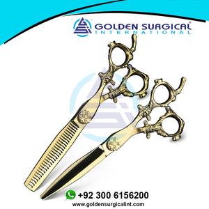 Juego de Tijeras Doradas de Alta Calidad de 6 Pulgadas, Varias Tijeras de Refinación, Tijeras de Corte y Entresacar Japonesas para Barberos - Product Image 6