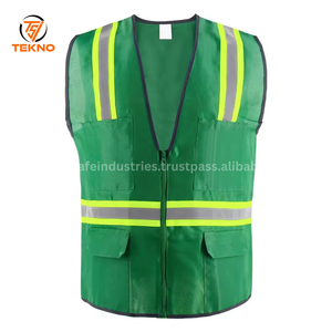 Haute qualité hommes haute visibilité sécurité travail gilet vêtements de travail sécurité rouge réfléchissant Construction gilet travail gilet service OEM - Product Image 6