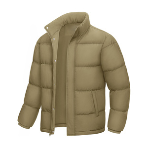 Men's Winter <b>Warm</b> Street Wear Puffer Jacket <b>Waterproof</b> Windproof Casual Insulated Stand Collar Zipper Closure Canvas Street - Product Image 2