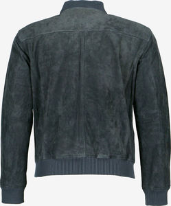Veste en cuir suédé pour homme, fabrication OEM en gros, personnalisable, automne-hiver, grande taille, unie, style moto, veste bomber en suédé élégante - Product Image 2