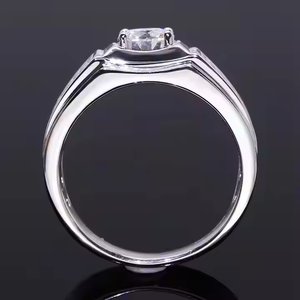 Custom 10K Lab Grown Cut Diamond IGI Certified <b>Mens</b> Engagement Wedding <b>Ring</b> <b>for</b> Anniversary Everyday Luxury Wear Classic Bold - Product Image 4