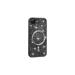Étui en silicone de luxe avec motif diamant pour MagSafe pour iPhone 14 Plus et 13 Pro Max, motif mosaïque, anti-traces de doigts, coque antichoc - Product Image 2