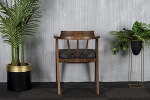 Silla de comedor de madera ecológica moderna europea, patrón acolchado, tapicería cosida a láser, duradera, para el hogar, la Oficina, el hogar, el Hotel - Product Image 3