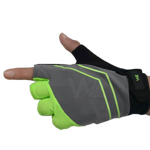 Gants de musculation pour entraînement fitness, demi-doigts, en cuir/néoprène, antidérapants, pour la salle de sport - Product Image 6