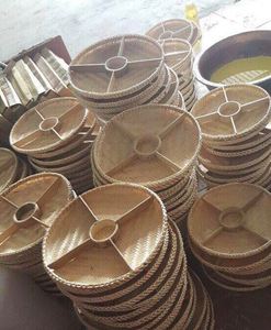 Panier de vannage en bambou 100% naturel fabriqué à la main pour une décoration élégante - Product Image 2