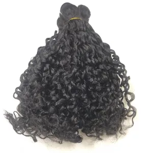 Bigg Virgin Human Hair Bundles Unprocessed Raw Virgin Cuticle Aligned Hair Pixie Curly Weave Hair