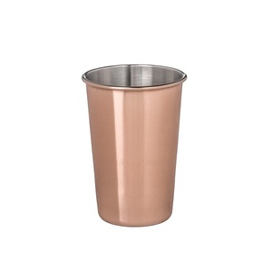 Ensemble de 2 pièces de verre en cuivre pur fini brillant pour l'eau potable à la maison hôtel restaurant utilisation - Product Image 4