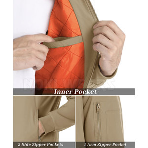 Chaqueta Bomber de Alta Calidad, Superventas, Color Sólido, Chaqueta Bomber para Hombre con Cremallera Completa - Product Image 2