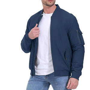 Venta caliente Oem Custom Bomber Chaquetas Hombres Ropa informal Hombres Bomber Jacket Hecho en Pakistán Tela genuina Bomber Chaquetas para hombres - Product Image 3