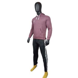 OEM al por mayor de los hombres de peso pesado de algodón Tech polar cremallera completa con capucha logotipo personalizado impreso de alta calidad transpirable conjunto a prueba de viento - Product Image 1