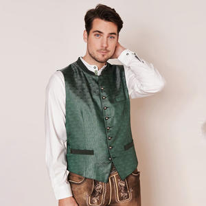 <b>Men's</b> Reversible Vintage Bavarian Trachten <b>Velvet</b> Vest Breathable Oktoberfest <b>Waistcoat</b> Winter Traditional Design Wholesale - Product Image 5