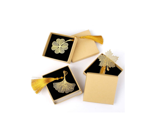 Marcador de latón personalizado, diseño de hoja de logotipo personalizado, diseño popular, marcador de latón, proveedor mayorista - Product Image 3