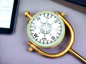 Horloge de table en laiton de style vintage Double face décor de table horloge maison chambre bureau décor article cadeau - Product Image 3